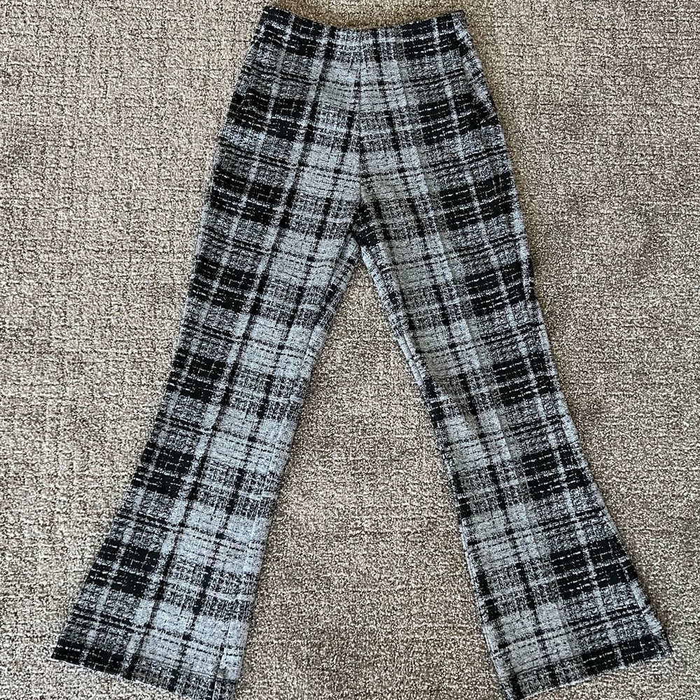 ONA by Yoon Chung Flare Plaid Pants Women’s Size XS